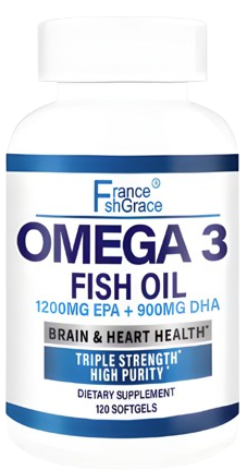 SUPLEMENTO DE ALTA VITALIDADE FORCA E ENERGIA PARA PUREZA CEREBRAL E CARDIOVASCULAR- OMEGA 3 FISH OIL- FRANCE FISHGRACE- 4080mg