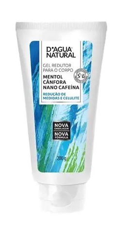 GEL REDUTOR MENTOL CANFORA E NANO CAFEINA- DAGUA NATURAL 200g
