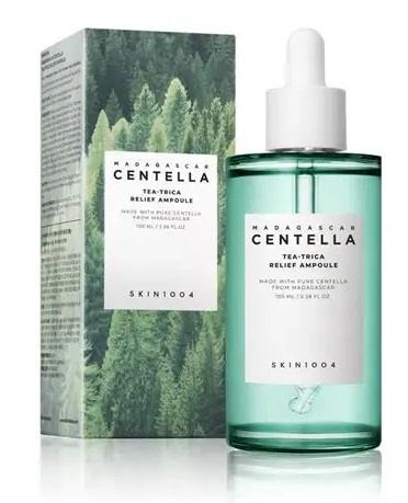 SERUM AMPOULA FACIAL PURIFICANTE E CALMANTE PARA PELE ACNEICA - SKIN10004 MADAGASCAR CENTELLA TEA-TRICA RELIEF AMPOULE - 100ml