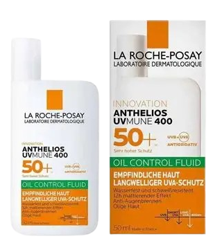 PROTETOR SOLAR FACIAL FLUIDO MATIFICANTE - LA ROCHE-POSAY - FLUIDE OIL CONTROL ANTHELIOS UVMUNE 400 OIL CONTROL FPS 50+ - 50ml
