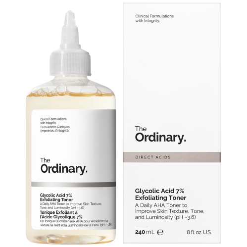 TONICO EXFOLIANTE FACIAL E CAPILAR - THE ORDINARY DIRECT ACIDS GLYCOLIC ACID 7% EXFOLIATING TONER - 240ml