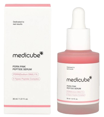 SERUM FACIAL DE PDRN E COMPLEXO DE PEPTIDOS- MEDICUBE PDRN PINK PEPTIDE SERUM - 30ml