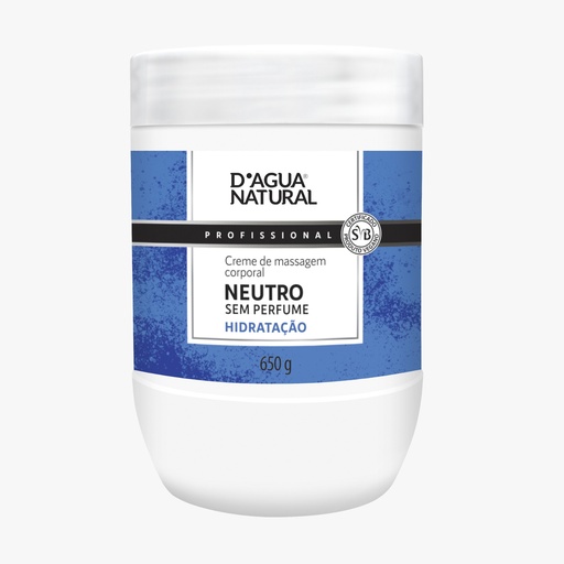 [CREME DE MASSAGEM NEUTRO NEUTRO HIDRATACAO SEM PERFUME- DAGUA NATURAL 650g] CREME MASSAGEM HIDRATACAO NEUTRO