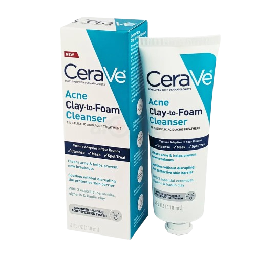 [GEL LIMPADOR FACIAL TRATAMENTO DE ACNE- CERAVE ACNE CLAY-TO-FOAM CLEANSER 2% SALICYLIC ACID ACNE TRE] GEL LIMPADOR FACIAL TRATAMENTO DE ACNE- CERAVE ACNE CLAY-TO-FOAM CLEANSER 2% SALICYLIC ACID ACNE TREATMENT- 118ml