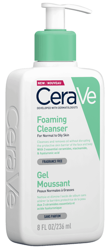 [GEL DE LIMPEZA FACIAL - CERAVE FOAMING CLEANSER GEL MOUSSANT - 473ml] GEL DE LIMPEZA FACIAL - CERAVE FOAMING CLEANSER GEL MOUSSANT - 473ml